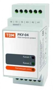 TDM ELECTRIC SQ1507-0005 Реле контроля уровня РКУ-04-2нас/1рез/2ур/3датч-230/400В-DIN (без датчиков) TDM